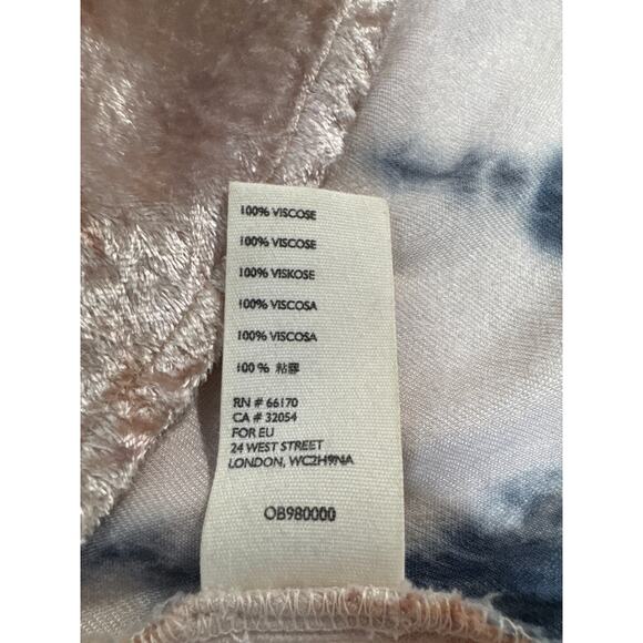 Free People Serious Swagger Velvet Tie-Dye Midi Skirt Size M in Firework Combo - Picture 11 of 11